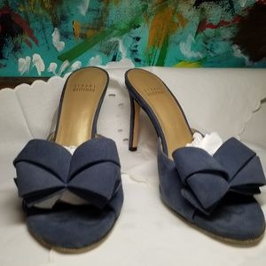 Stuart Weitzman Suede Navy Heels